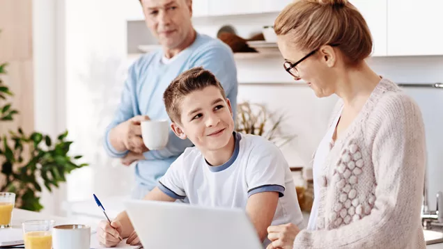 foster child with foster parents